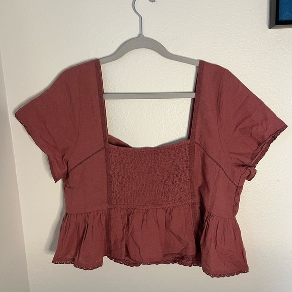 American Eagle Outfitters Women’s Boho Peplum Blouse - Picture 3 of 5